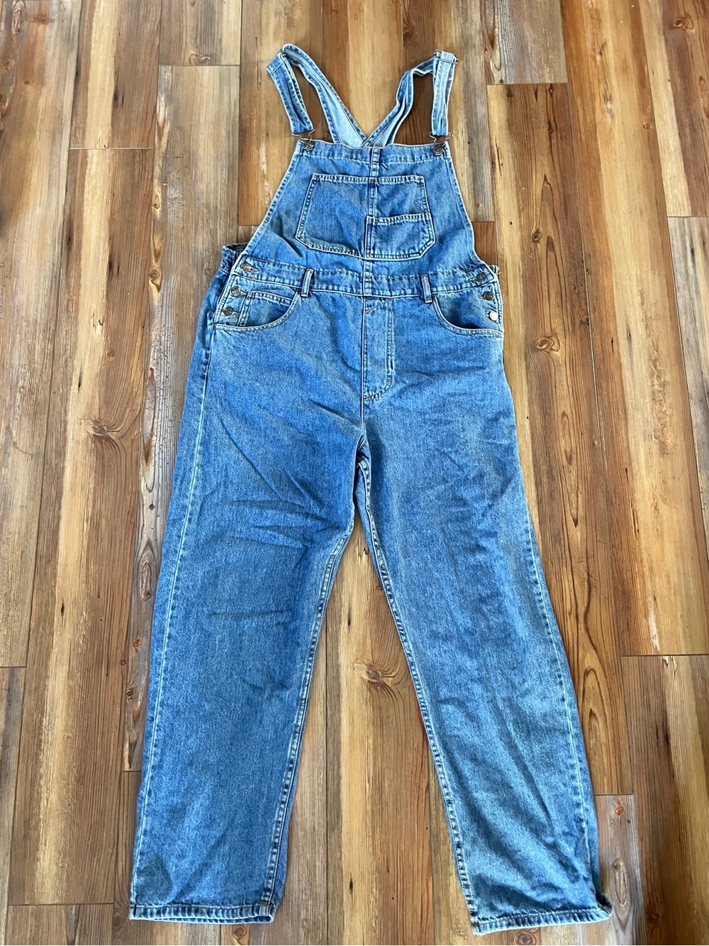 Free People "We The Free" Denim Overalls — Baggy Relaxed Fit - Picture 4 of 9
